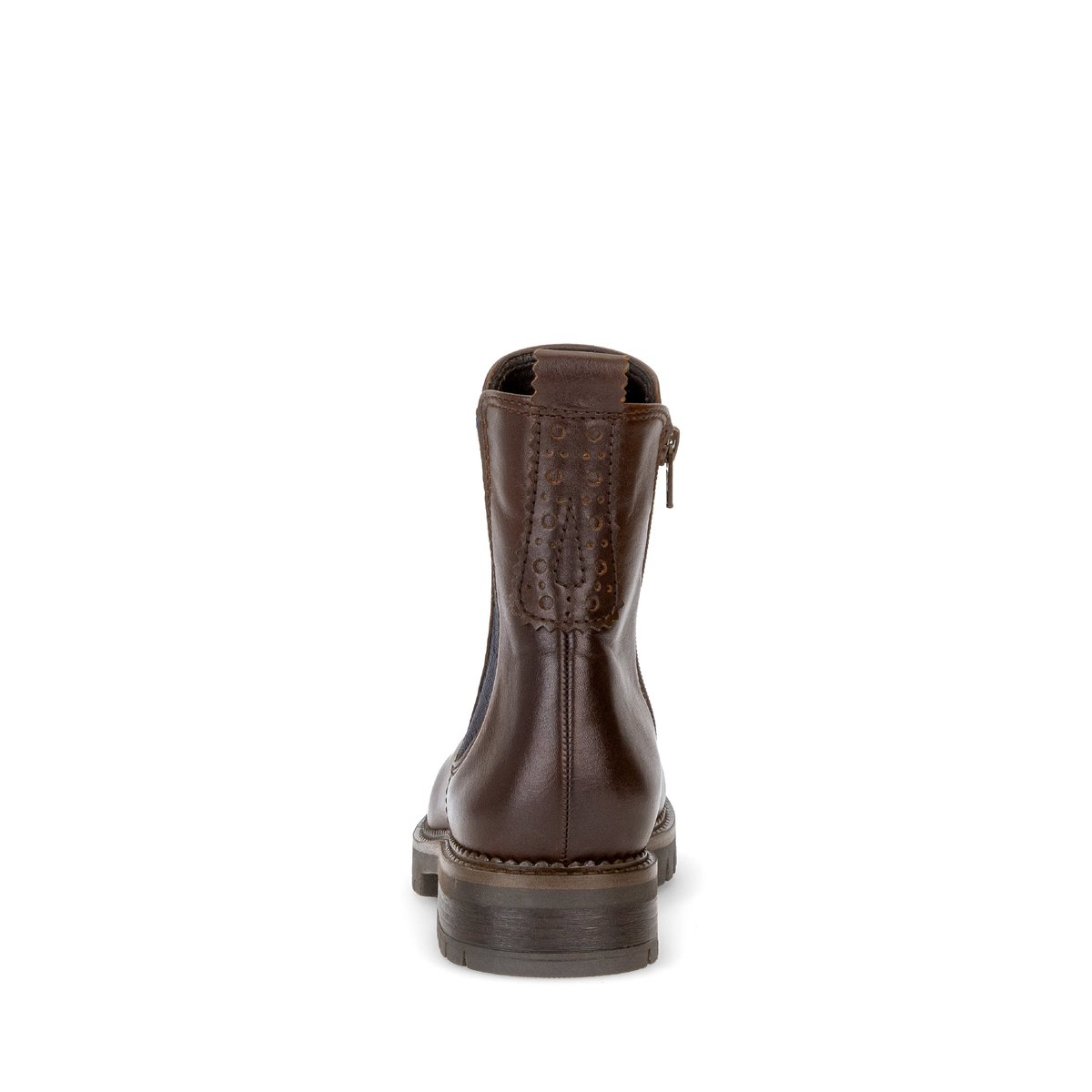Bottines en cuir lisse à talon décroché cognac, GABOR