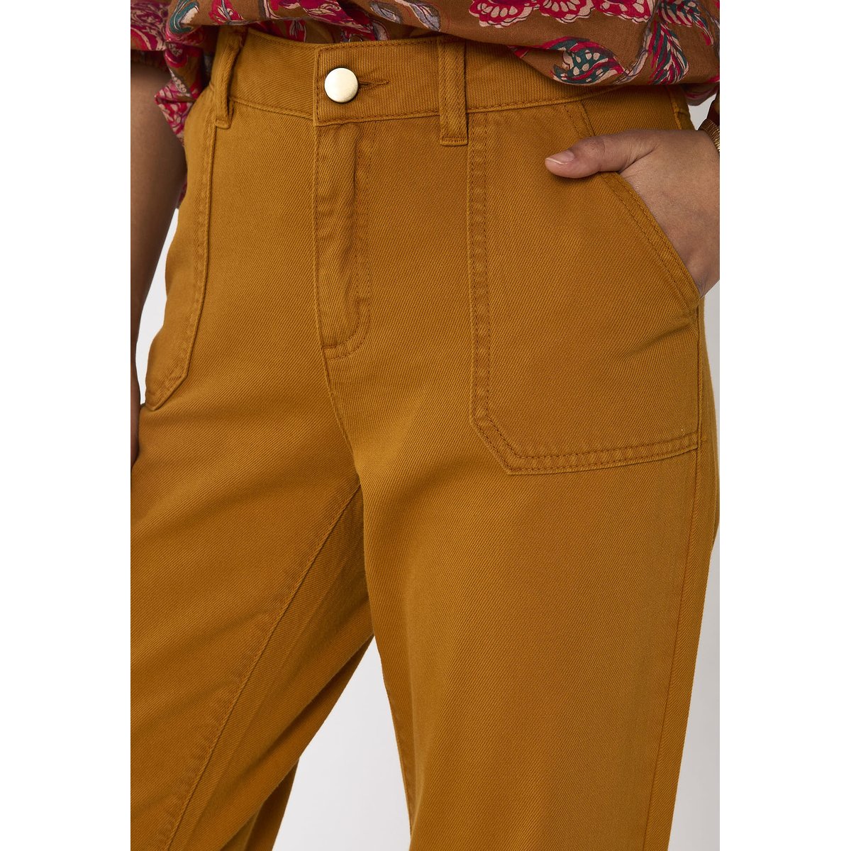 Pantalon NALLA en coton ocre, Maison 123