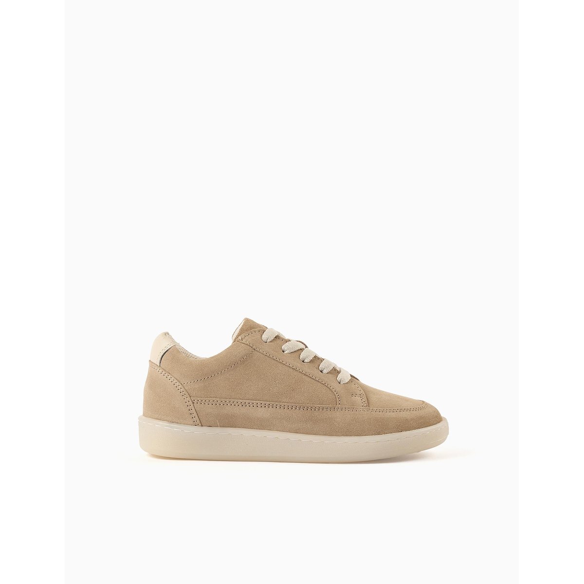 Baskets en daim à lacets beige, ZIPPY