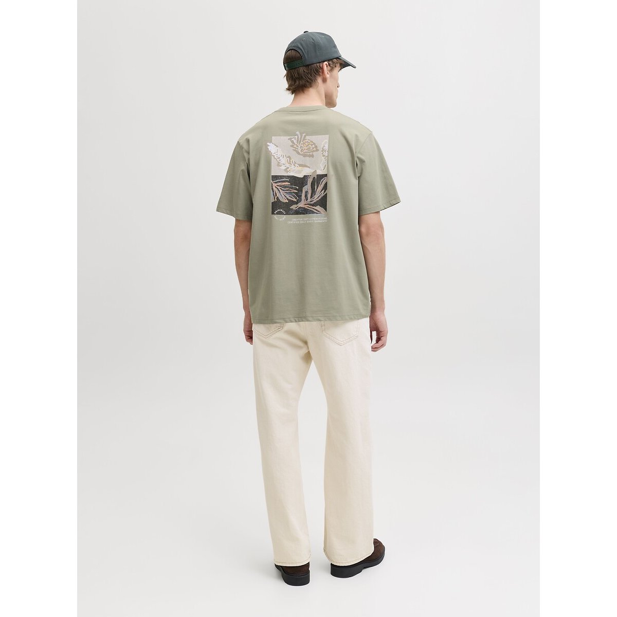 T-shirt manches courtes vert kaki, JACK & JONES
