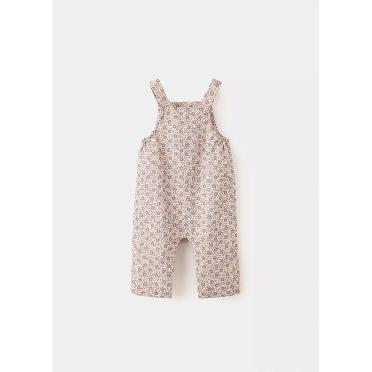 Salopette en coton à fleurs rose, MANGO BABY