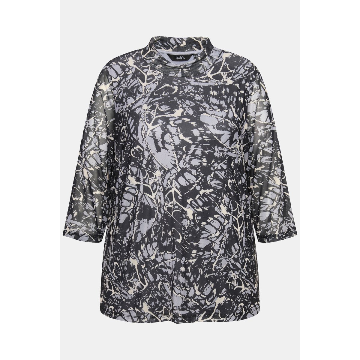 T-shirt en mesh doublé noir, ULLA POPKEN