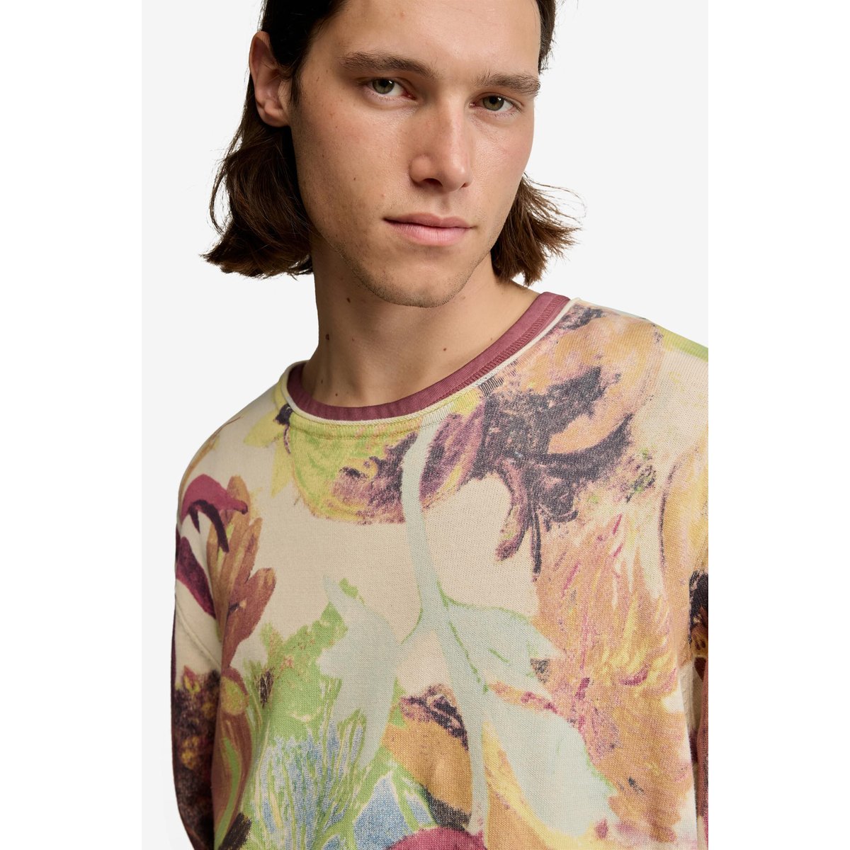 Pull imprimé gaugin beige, DESIGUAL