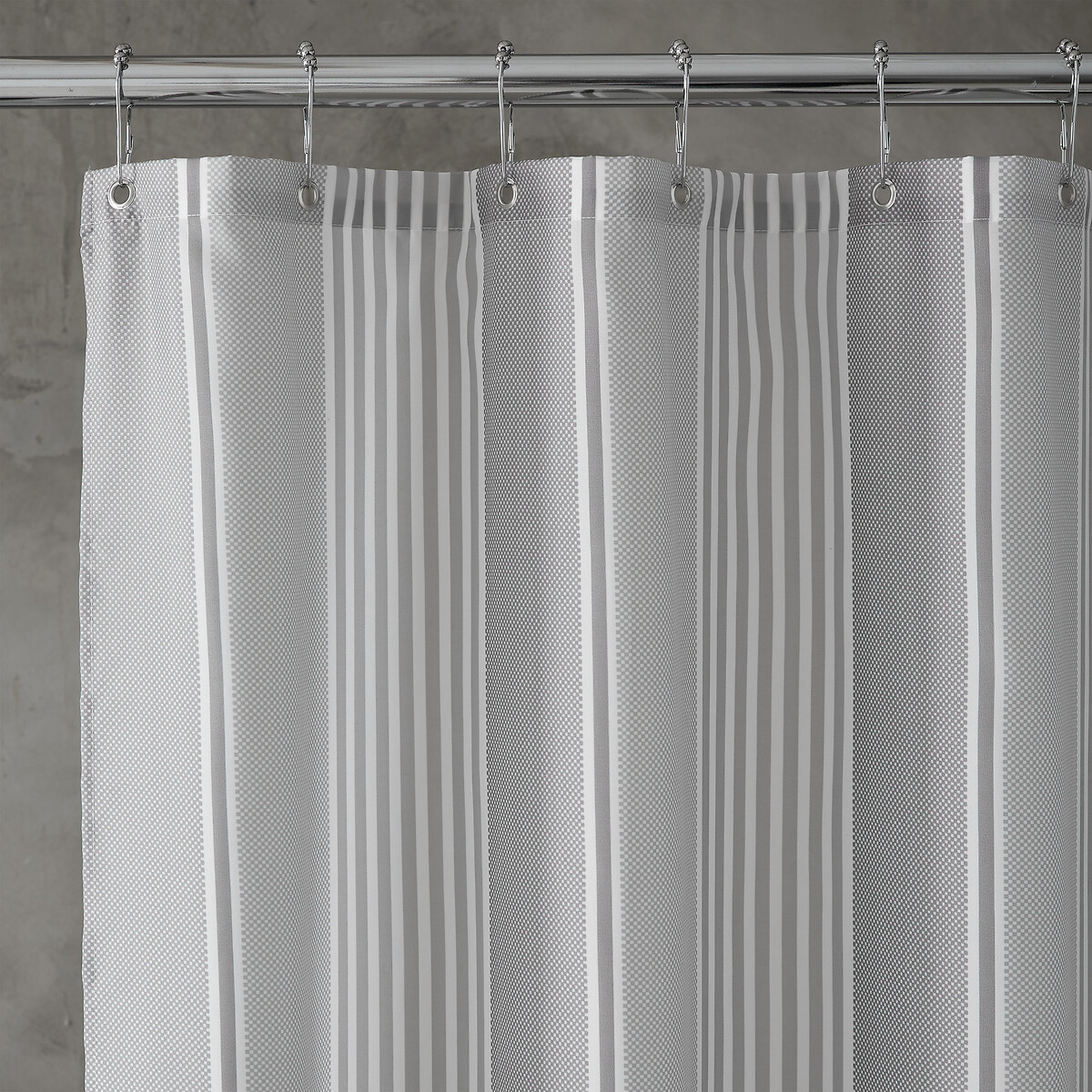Textured Stripe Shower Curtain silver-coloured, CATHERINE LANSFIELD