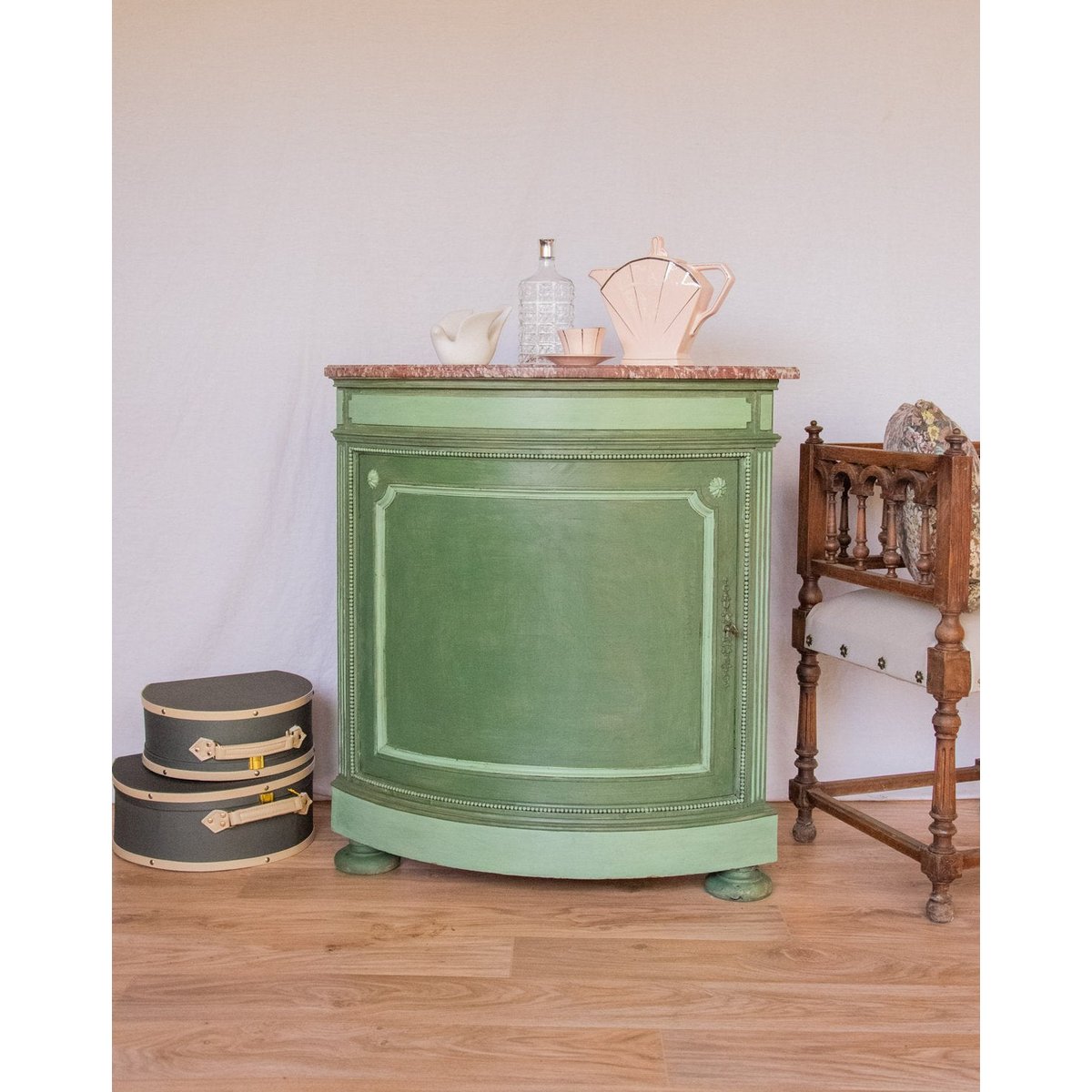 Ncoignure en bois Gilbert N°604 - Bon état vert, DEBONGOUT
