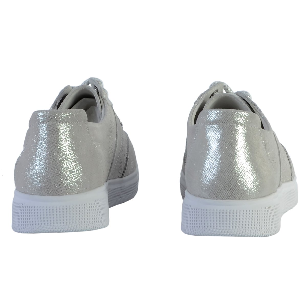 Tennis Cuir argent, ENZA NUCCI