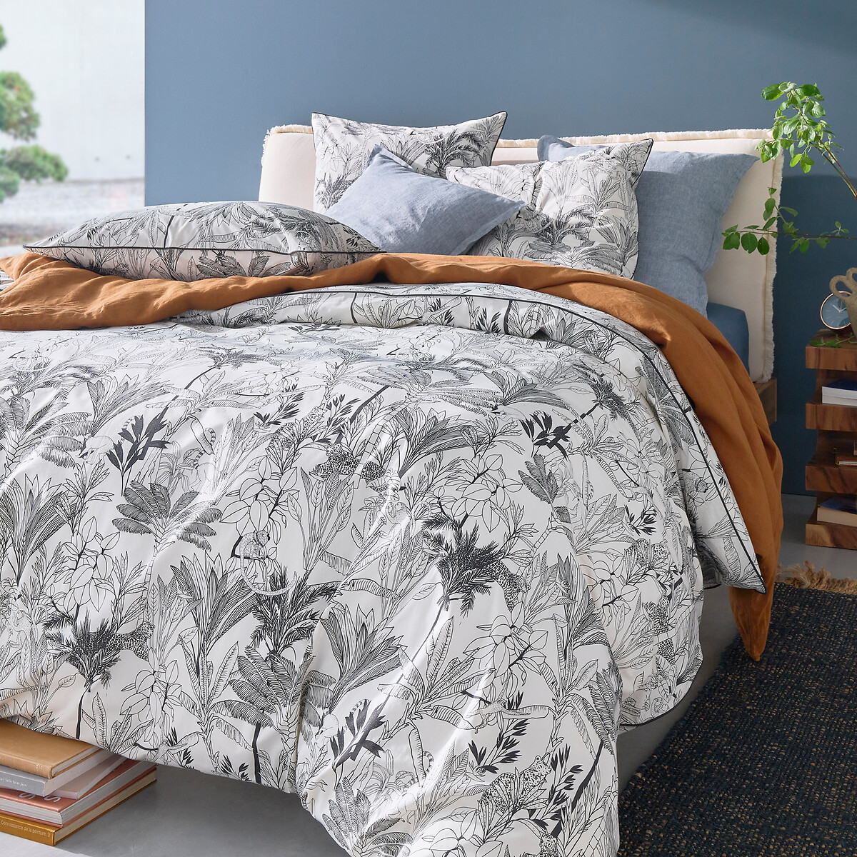Housse de couette percale coton, Palmeira imprimé, LA REDOUTE INTERIEURS