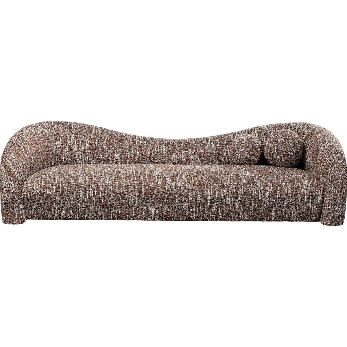 Canapé en polyester bouclé mélangé, LIVIA MELANGE marron, KARE DESIGN