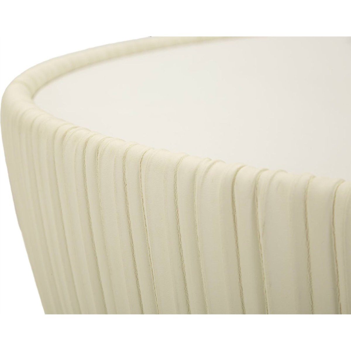 Table basse ronde effet marbre base cannelée GLAM crème, doré et blanc, RECOLLECTION