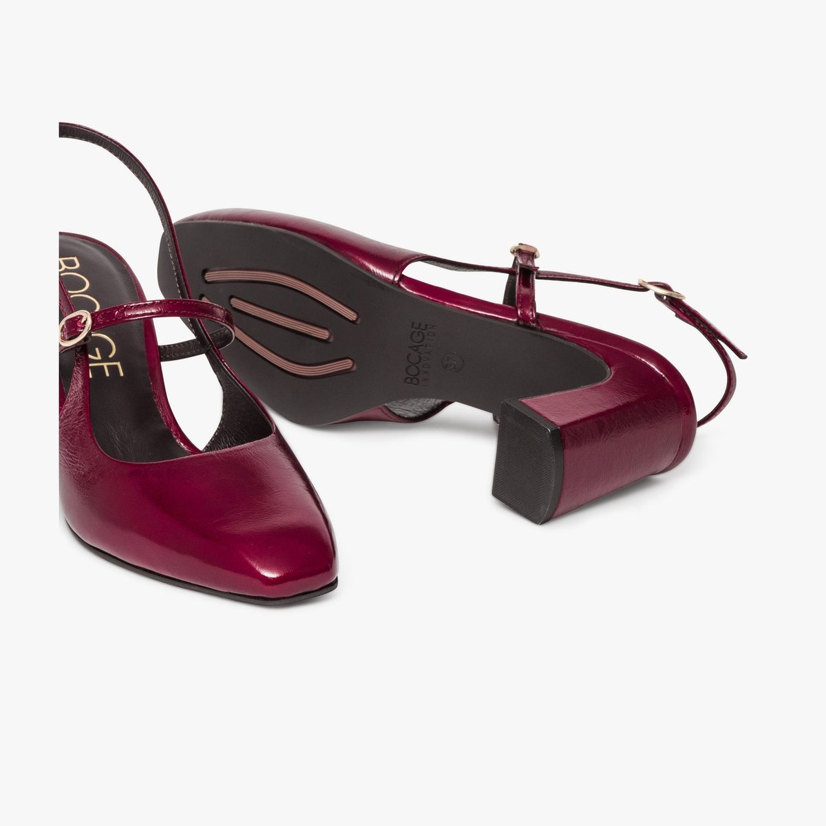 Escarpin en cuir DULCIE rouge cerise, BOCAGE