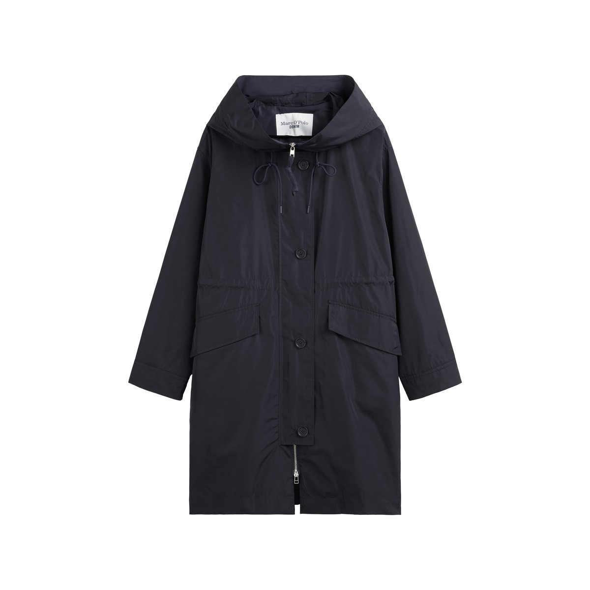 Parka relaxed en polyester résistant à l'eau bleu, MARC O’POLO DENIM