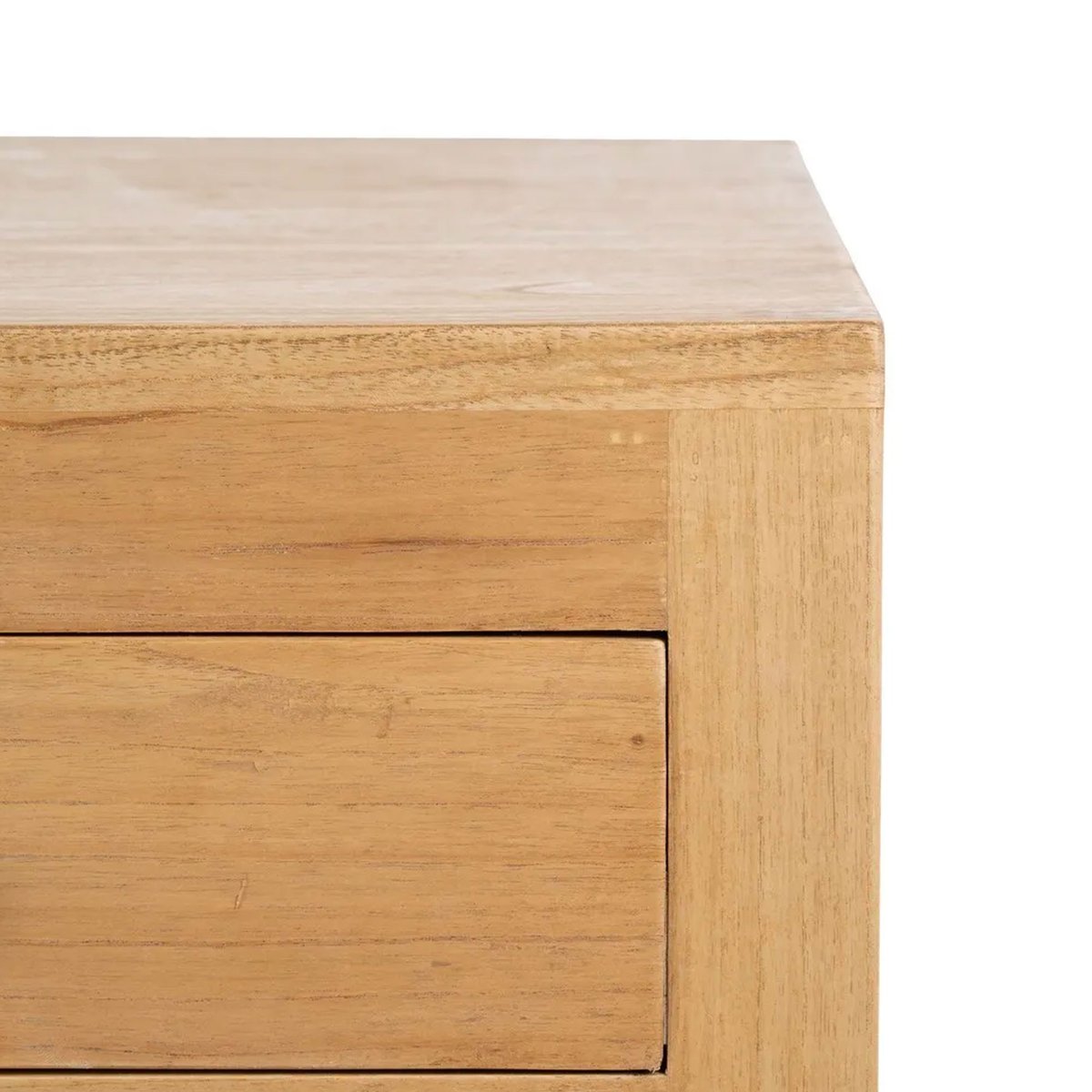 Bureau en bois massif de mindi 3 tiroirs 130x55x77cm bois, WADIGA