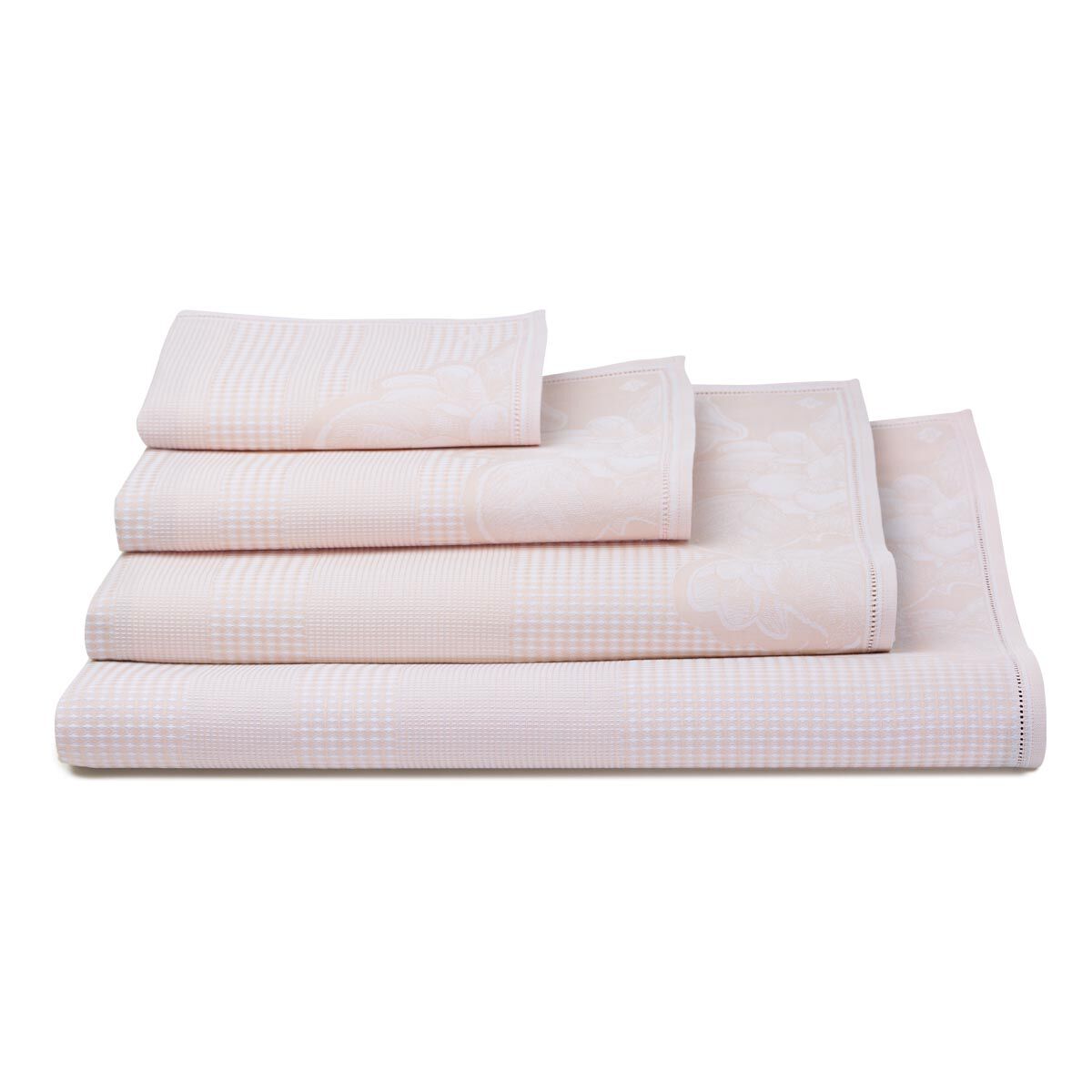 Drap de bain Volupté Rose poupee 90x150 100% coton rose poupée, LE JACQUARD FRANCAIS