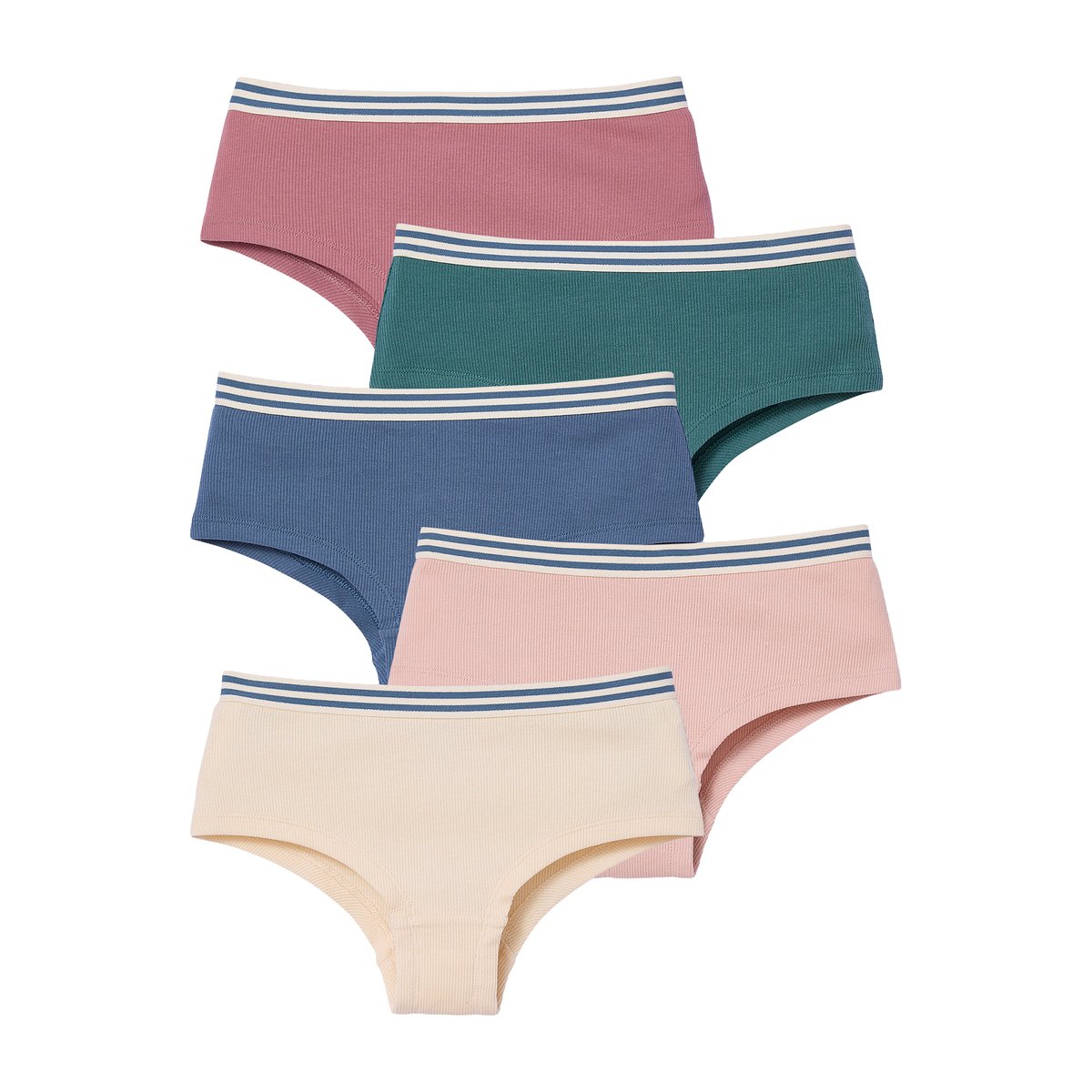 Lot 5 Shorties unis écru, JONEN