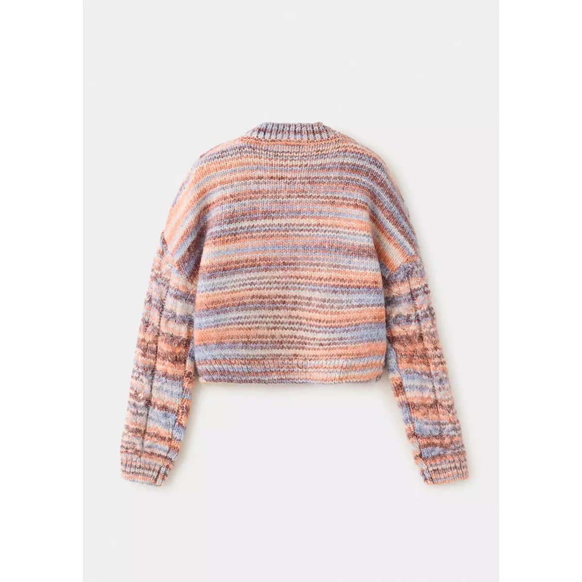 Pull-over maille multicolore orange pastel, MANGO KIDS