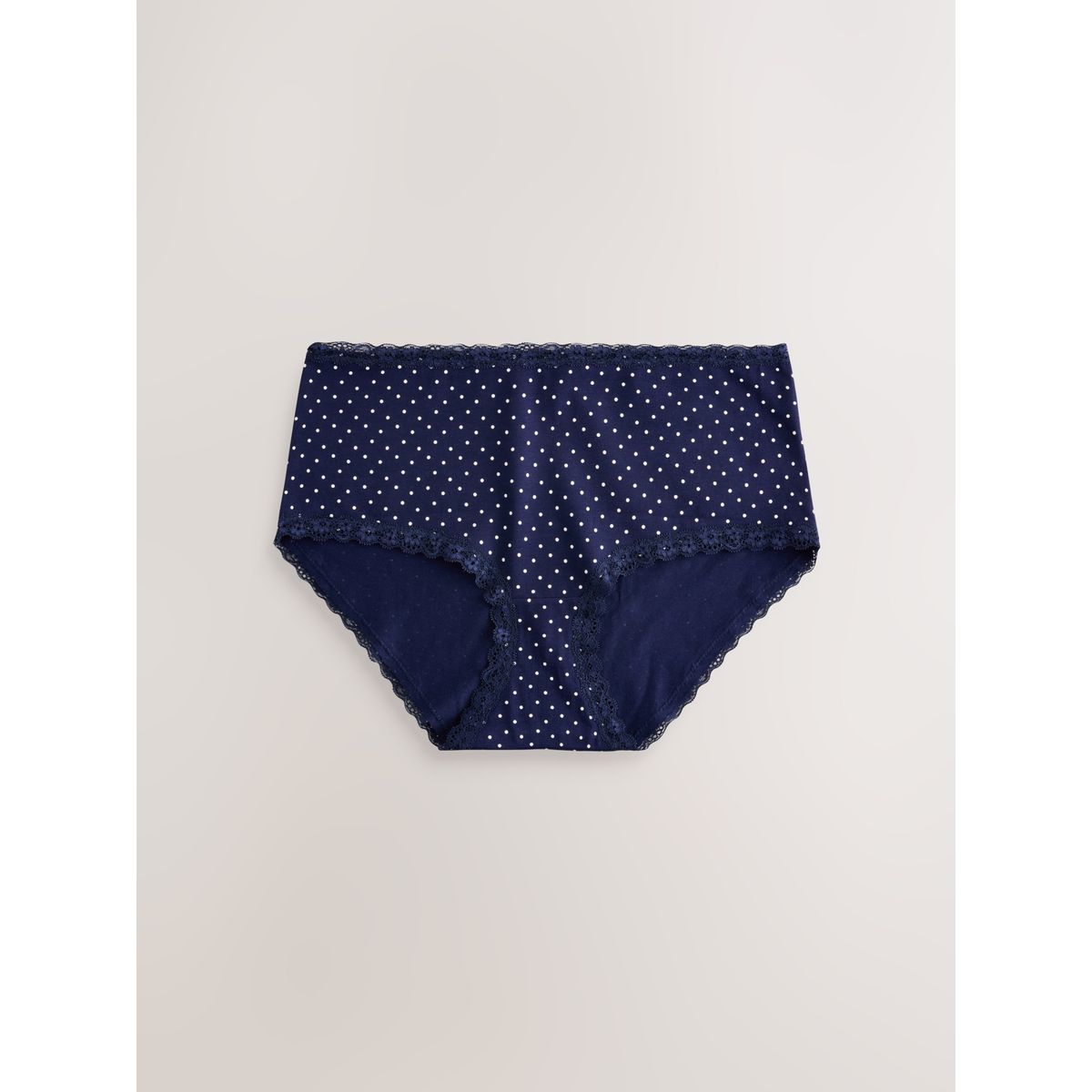Culotte en dentelle et coton, lot de 4 bleu marine rayé, NEXT