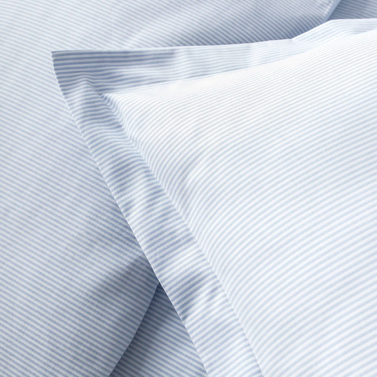 Housse de couette Oxford coton tissé teint 120 fils - 300tc BIARRITZ blanc | bleu, COTTON & CO
