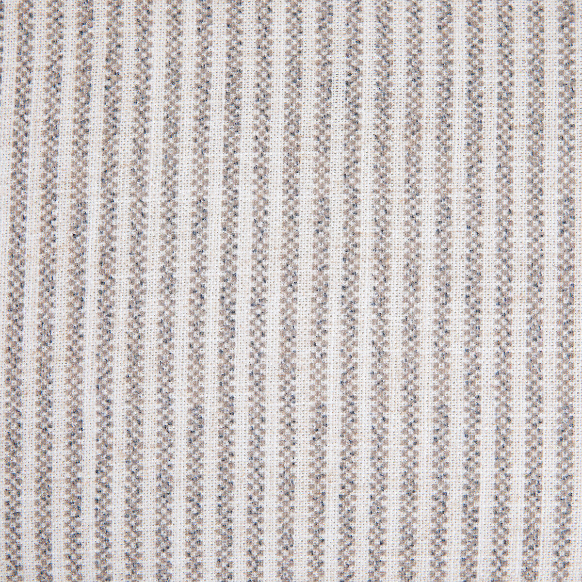 Fauteuil de table pied en chêne et tissu Jabote rayé gris blanc, AM.PM
