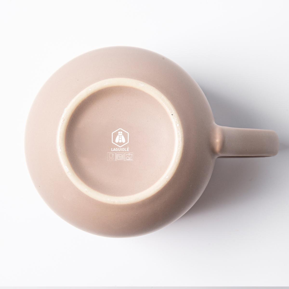 Lot de 2 mugs taupe - "Iris" couleur unique, LAGUIOLE CUISSON