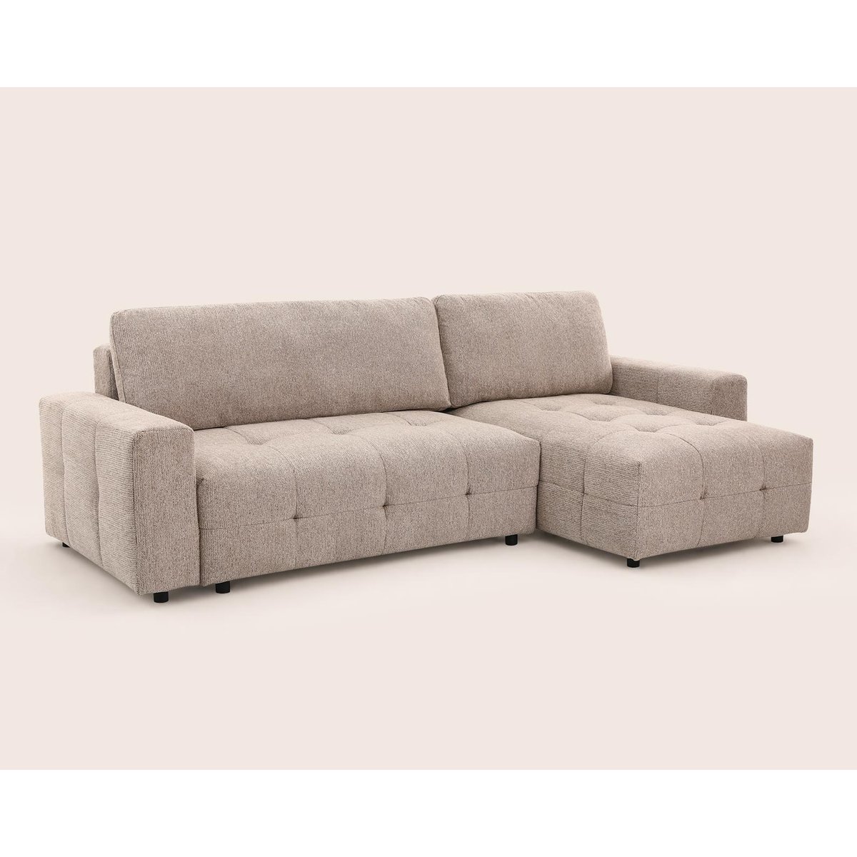 Canapé d'angle réversible 4 places convertible, CARMEN beige, BEST MOBILIER