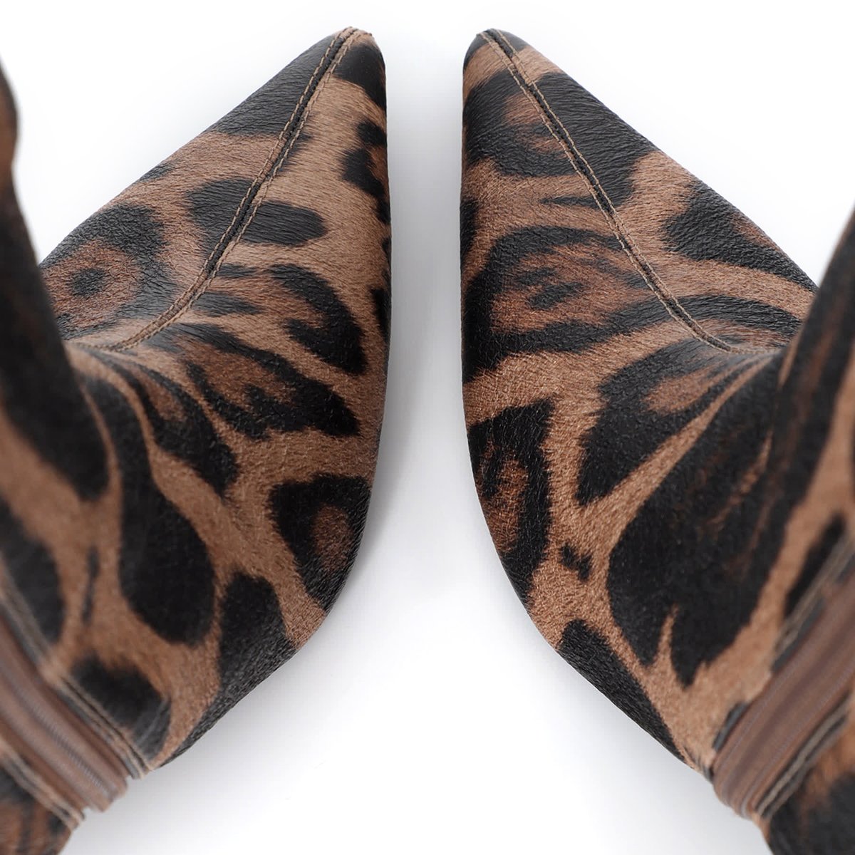 Bottes à talons imprimé léopard effet daim léopard, LOLA CASADEMUNT