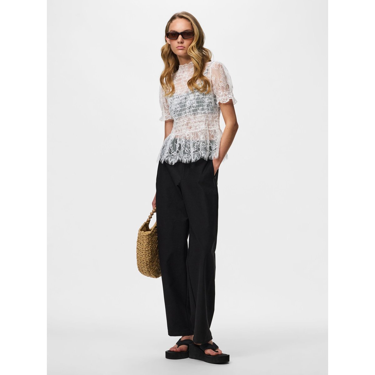 Top À Manches Courtes blanc - bright white1, PIECES