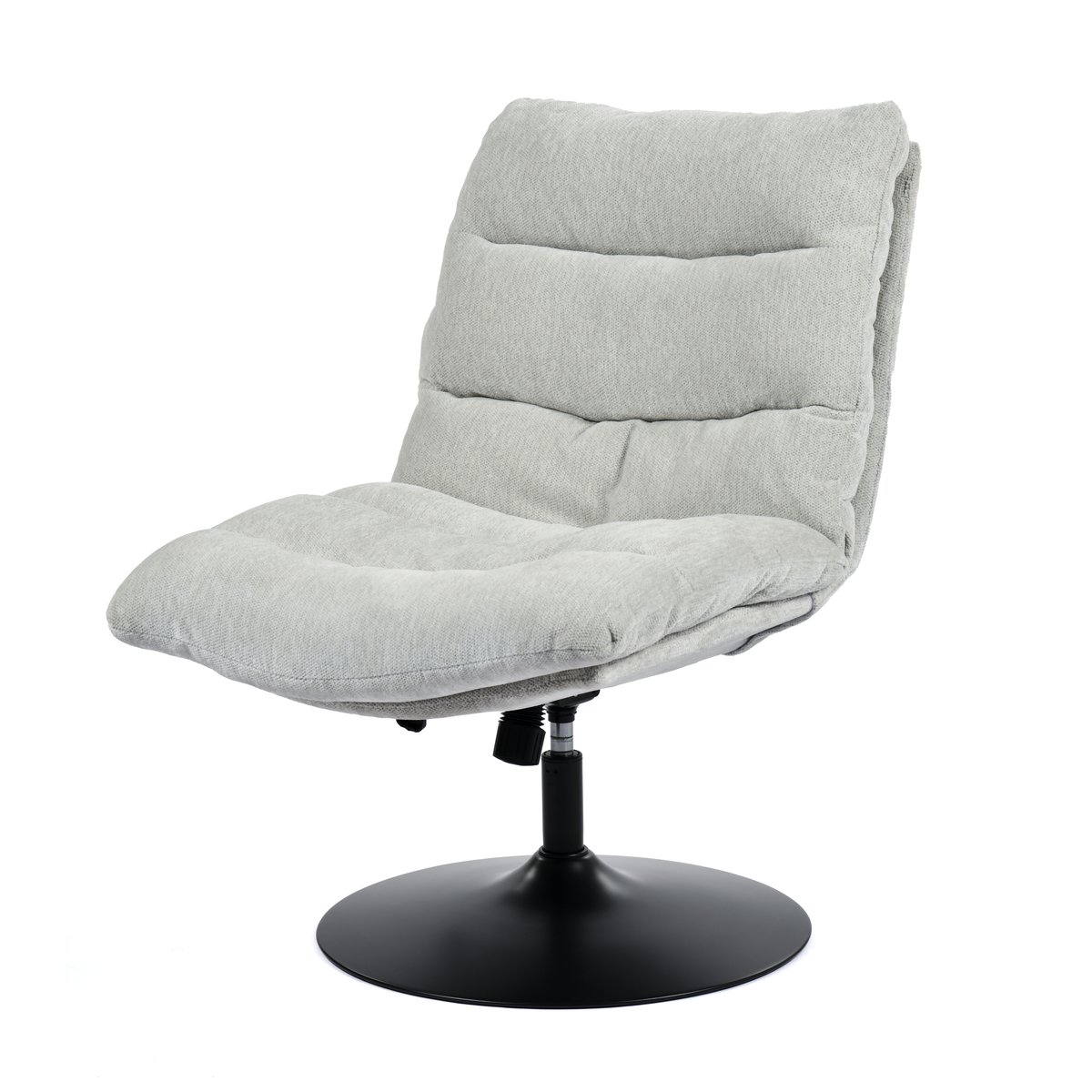Chaise de bureau rotatif hauteur réglable avec inclinable sans accoudoirs, LAMBERYOFFICE gris, MEUBLES COSY