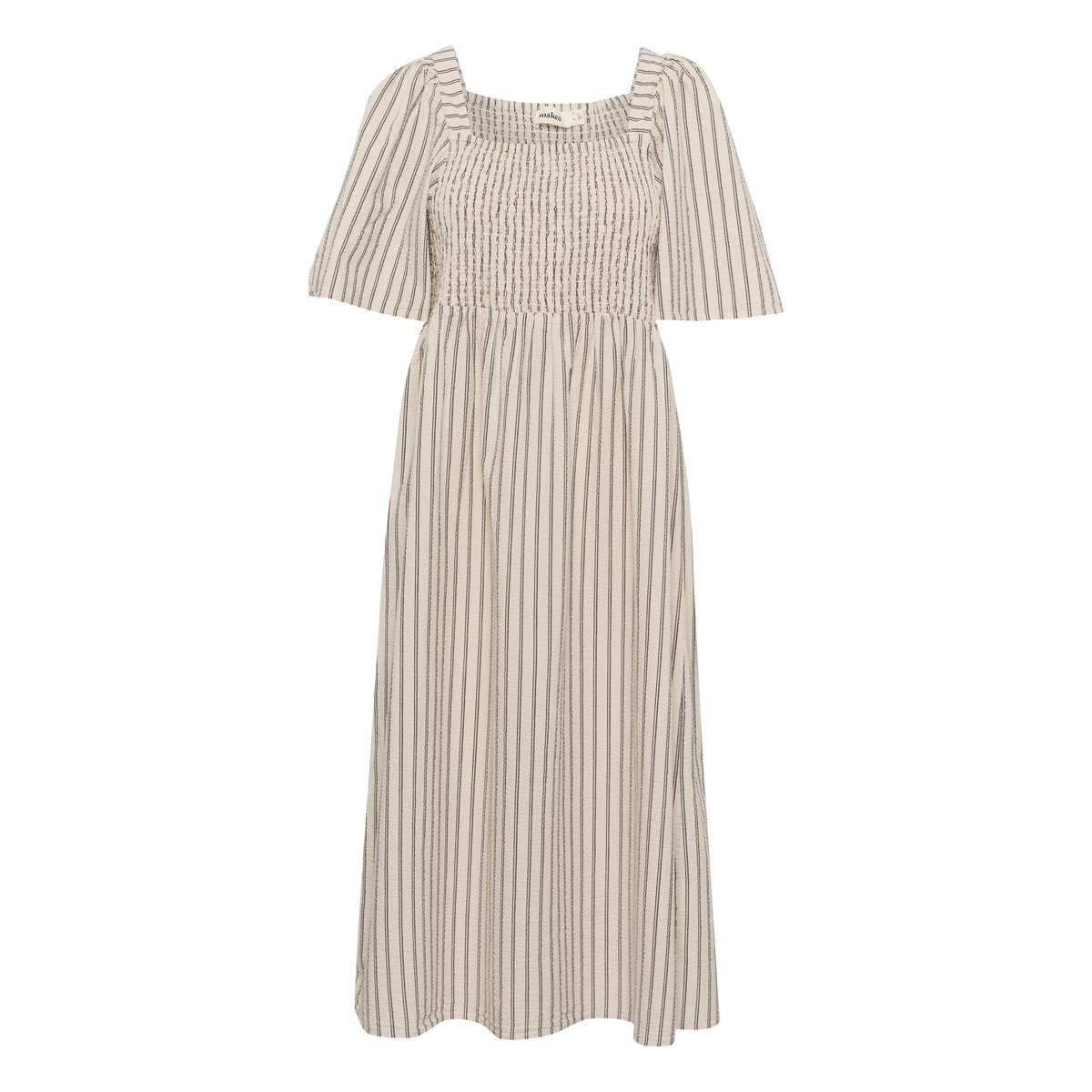 Dress beige avec noir rayé, SOAKED IN LUXURY