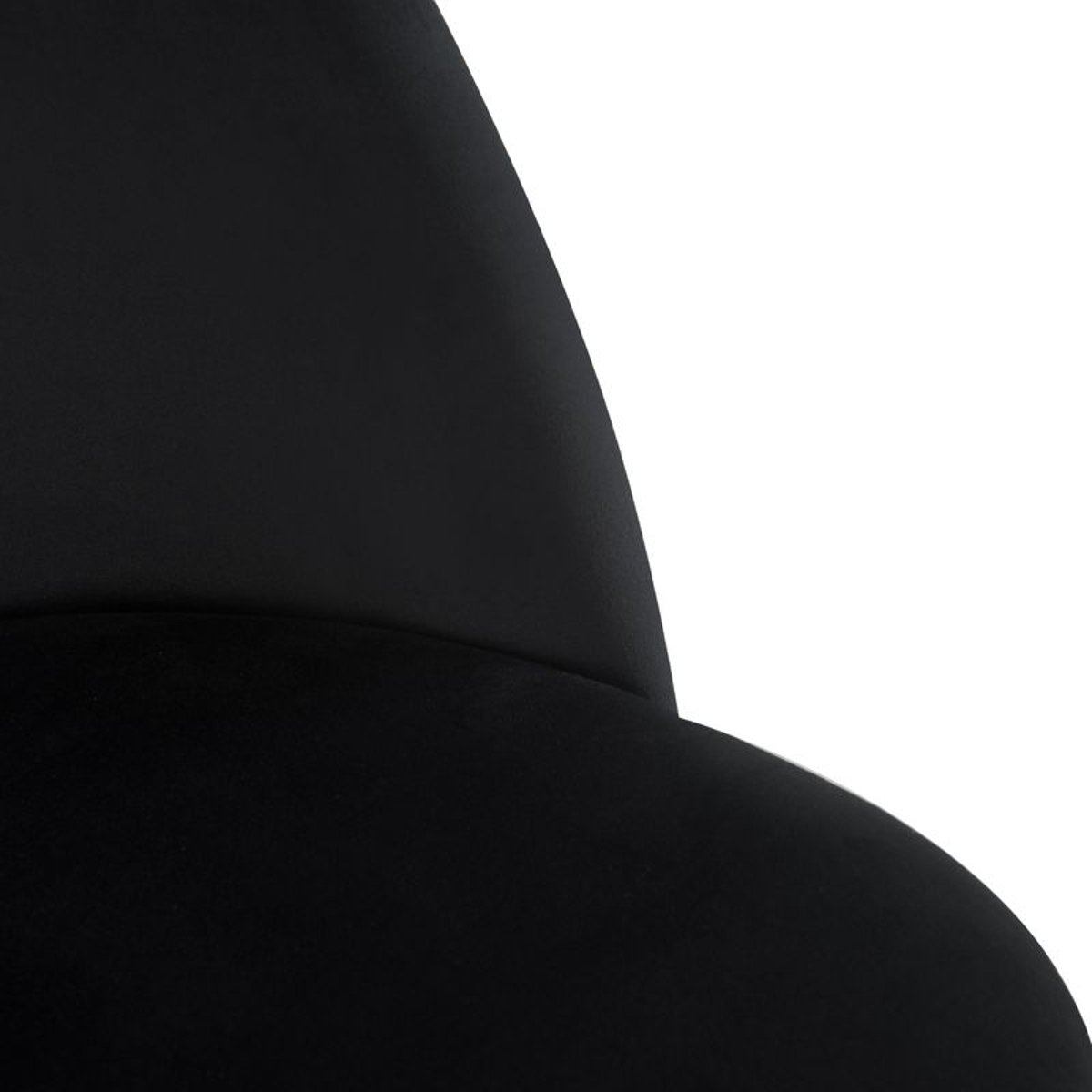 Chaise repas velours noir, ZAGO