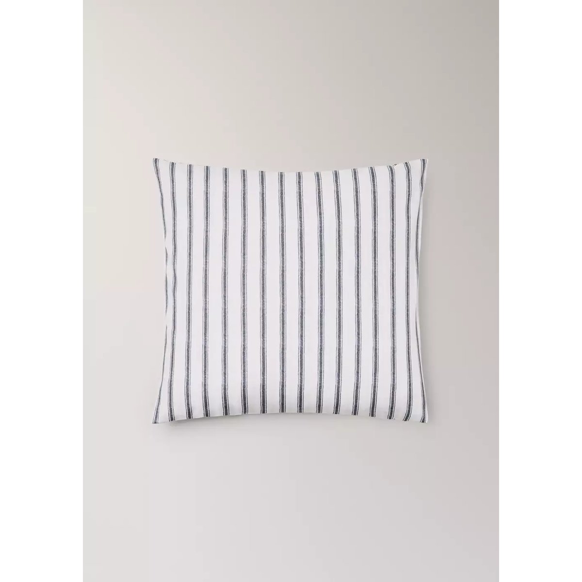 Lot de 2 housses d’oreiller coton rayures 60x60 cm écru, MANGO HOME