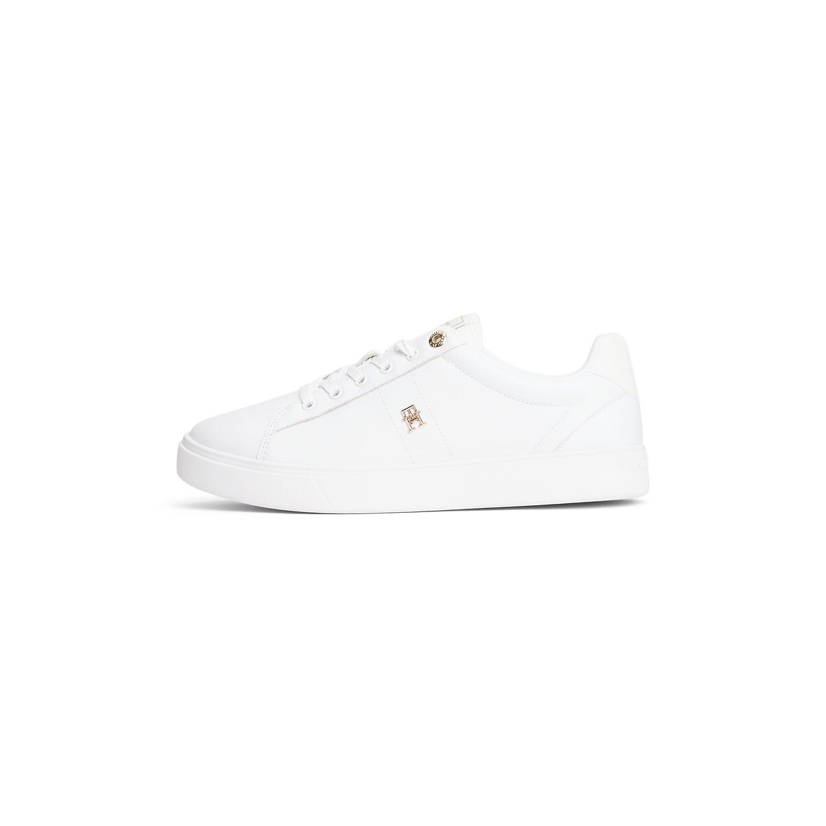Court Elevated Leather Trainers white, TOMMY JEANS