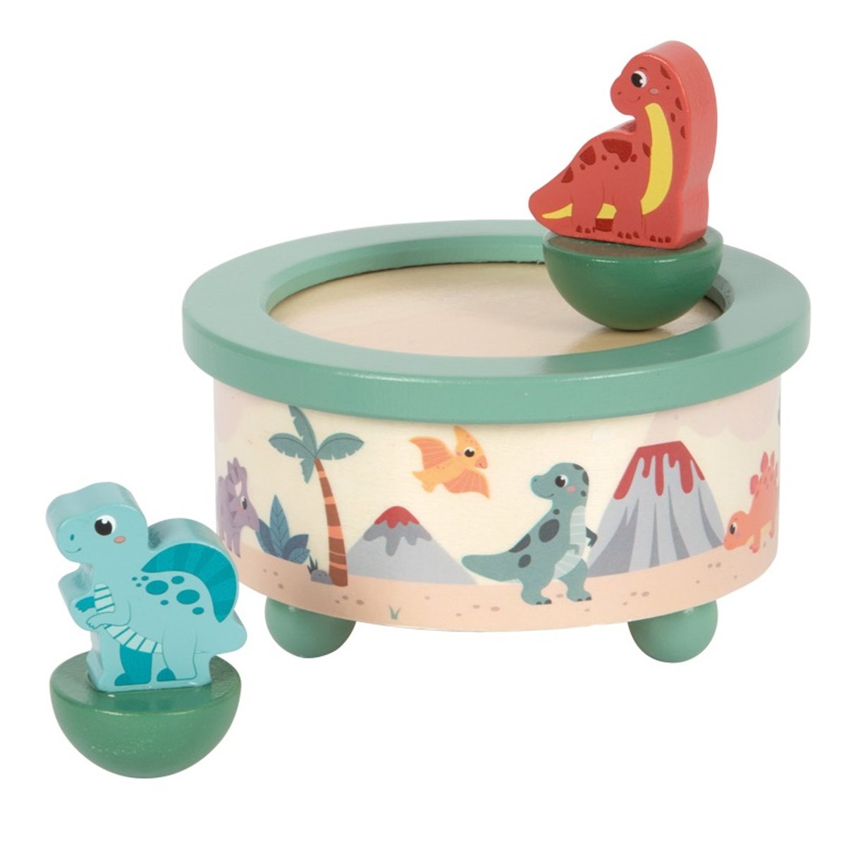Boîte à musique Dino vert, SMALL FOOT COMPANY