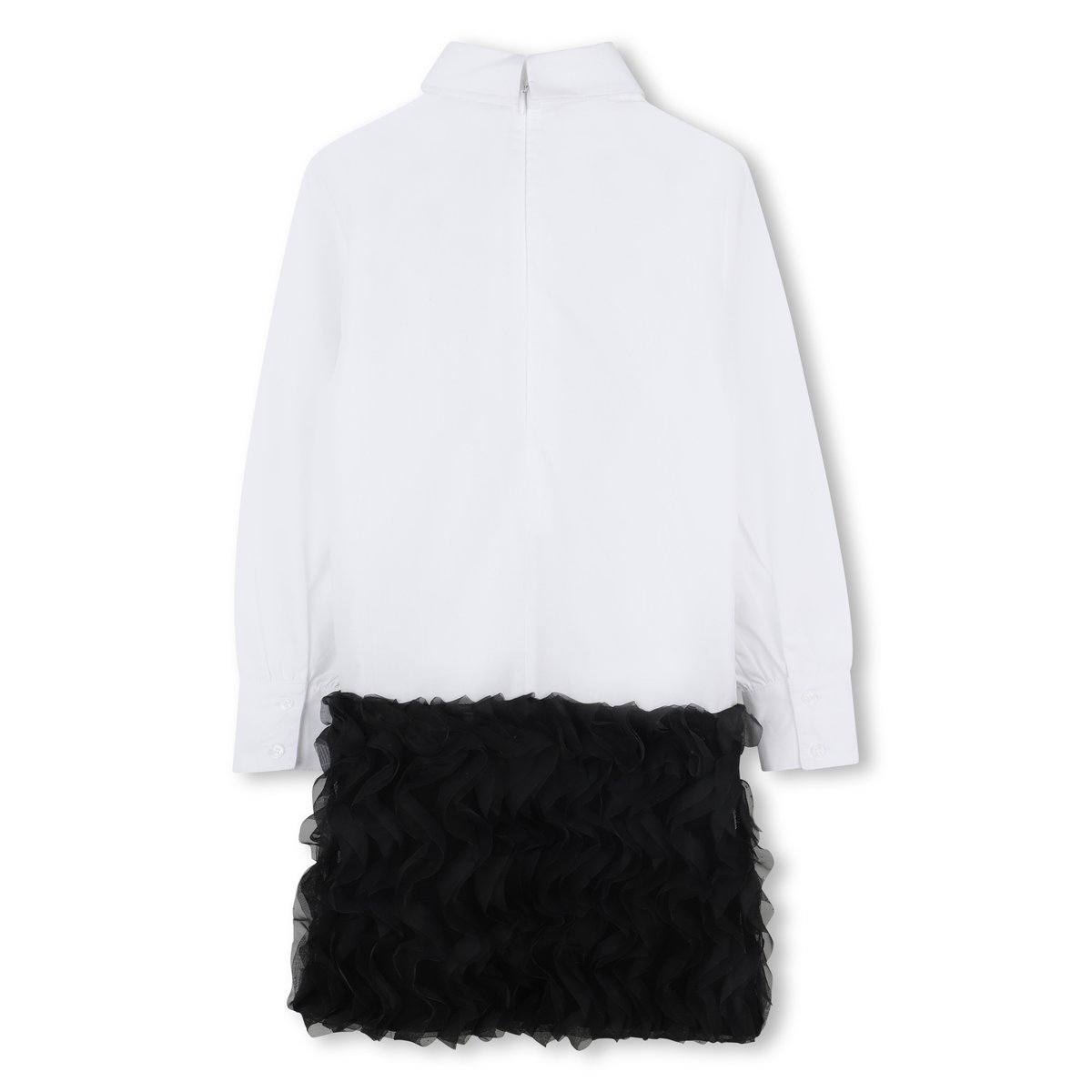 Robe à manches longues blanc noir, KARL LAGERFELD KIDS