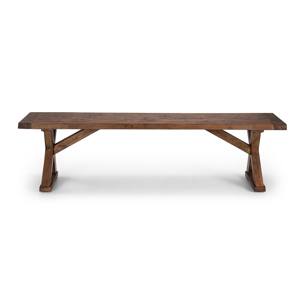 Loxley Reclaimed Wood Dining Bench rustic dark wood, SO'HOME