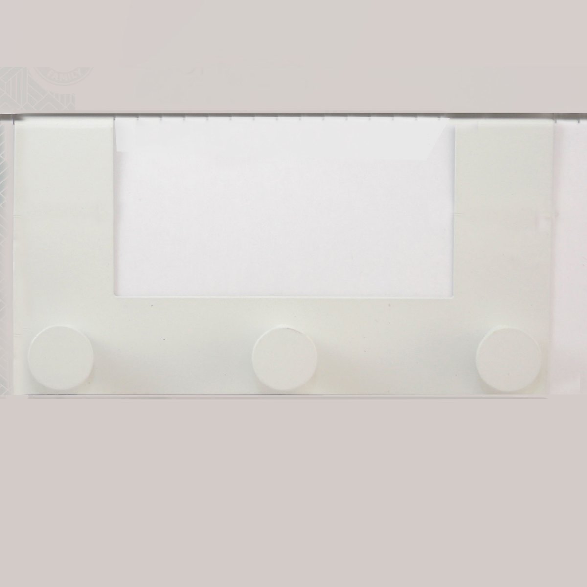 Portemanteau de porte 3 crochets en métal blanc 22x22x10cm blanc, WADIGA