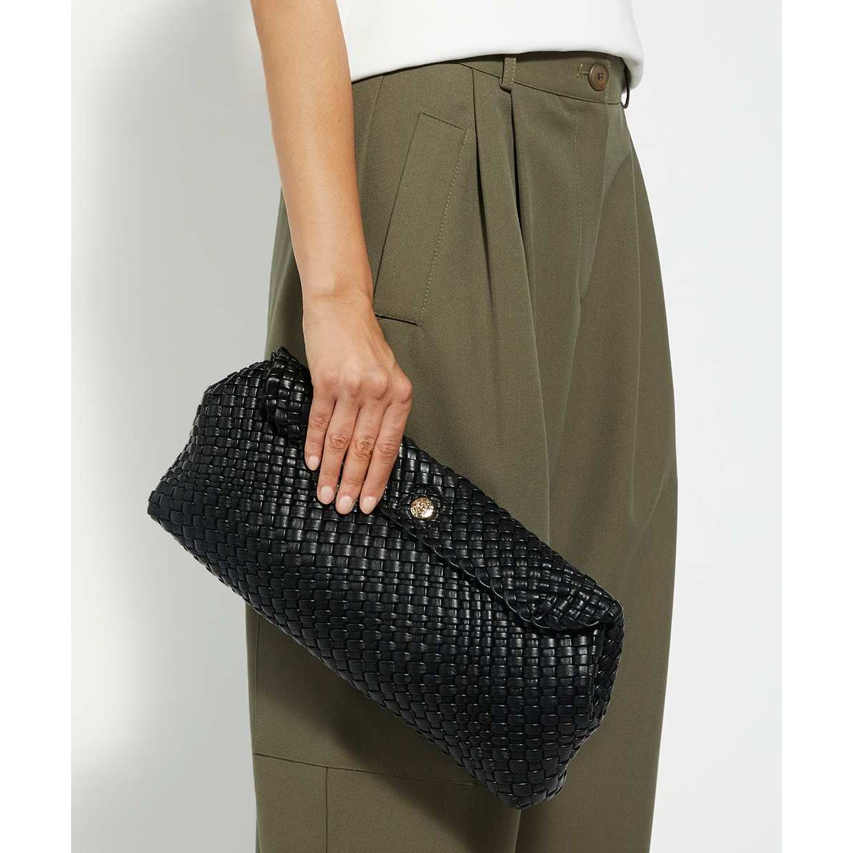 Pochette tissée avec bandoulière - ENCOURAGE black-synthetic, DUNE LONDON