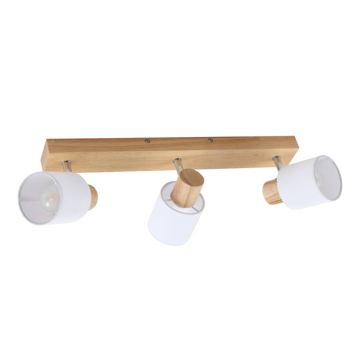 Spot en bois moderne, Wanessa bois clair, blanc, LINDBY