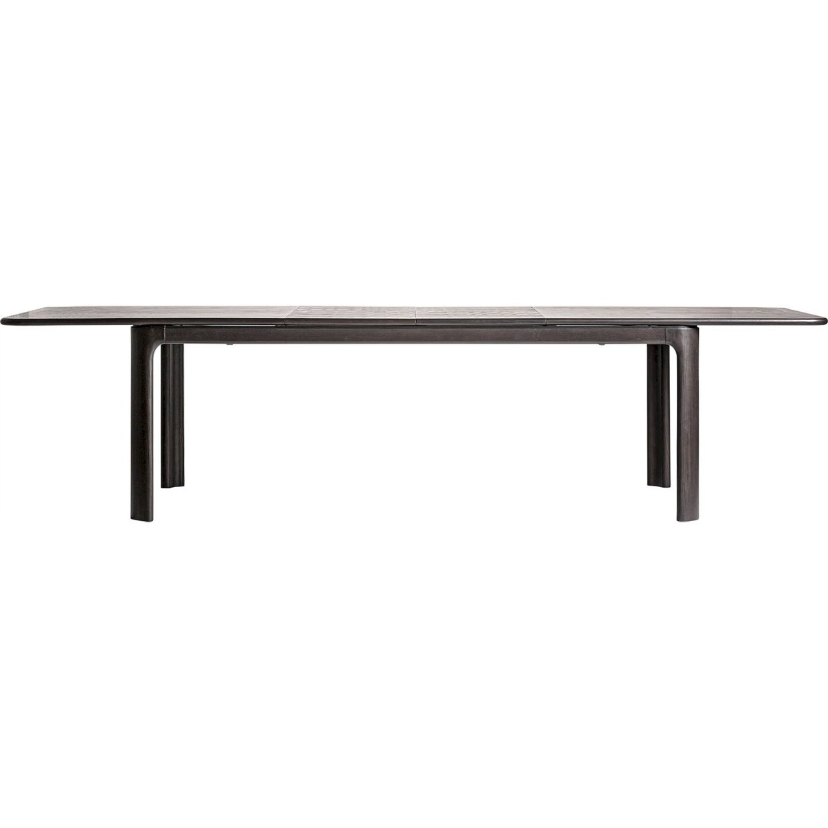 Table à manger extensible en frêne massif noir laqué, RECOLLECTION