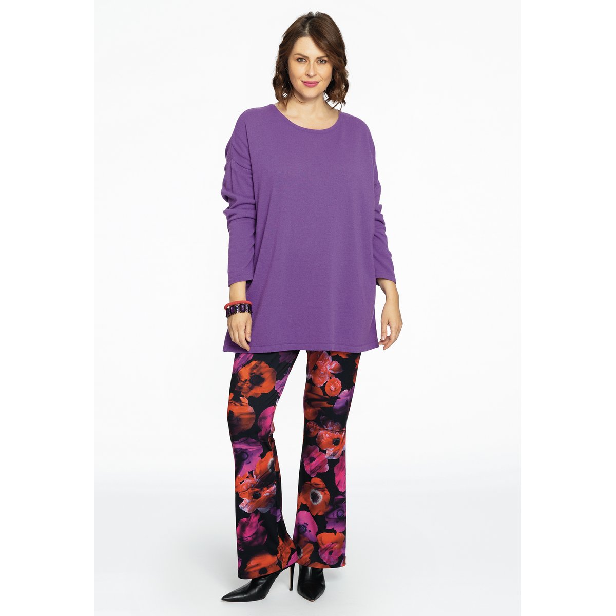 Pull avec manches longues violette, YOEK