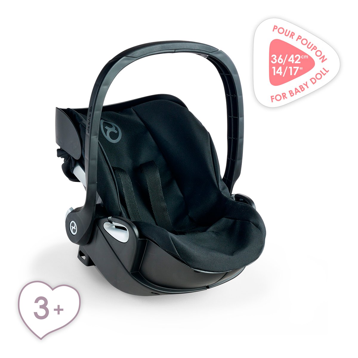 Porte-Poupon Cybex 2 en 1 noir pour poupon 36 et 42 cm couleur unique, COROLLE