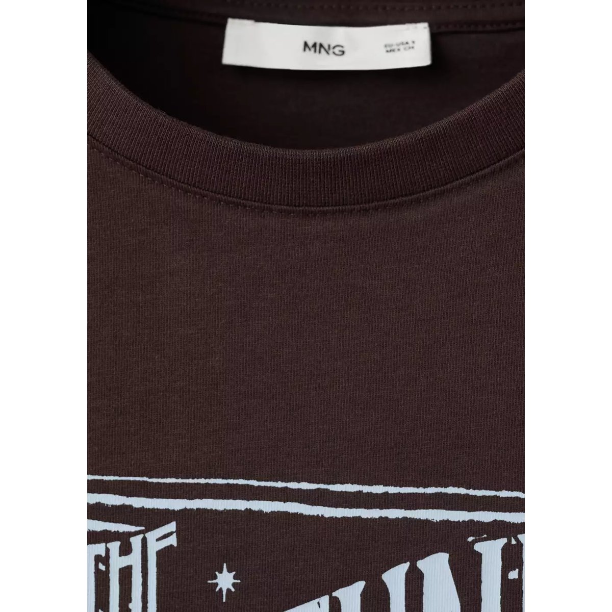T-shirt en coton imprimé chocolat, MANGO