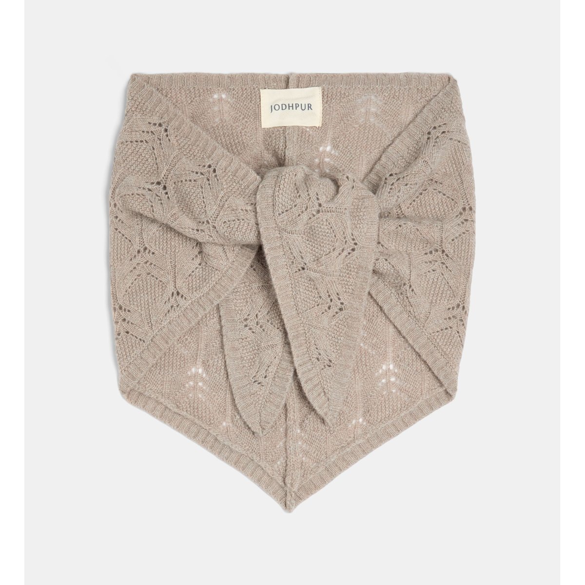 Écharpe châle mady jacquard en laine taupe, JODHPUR