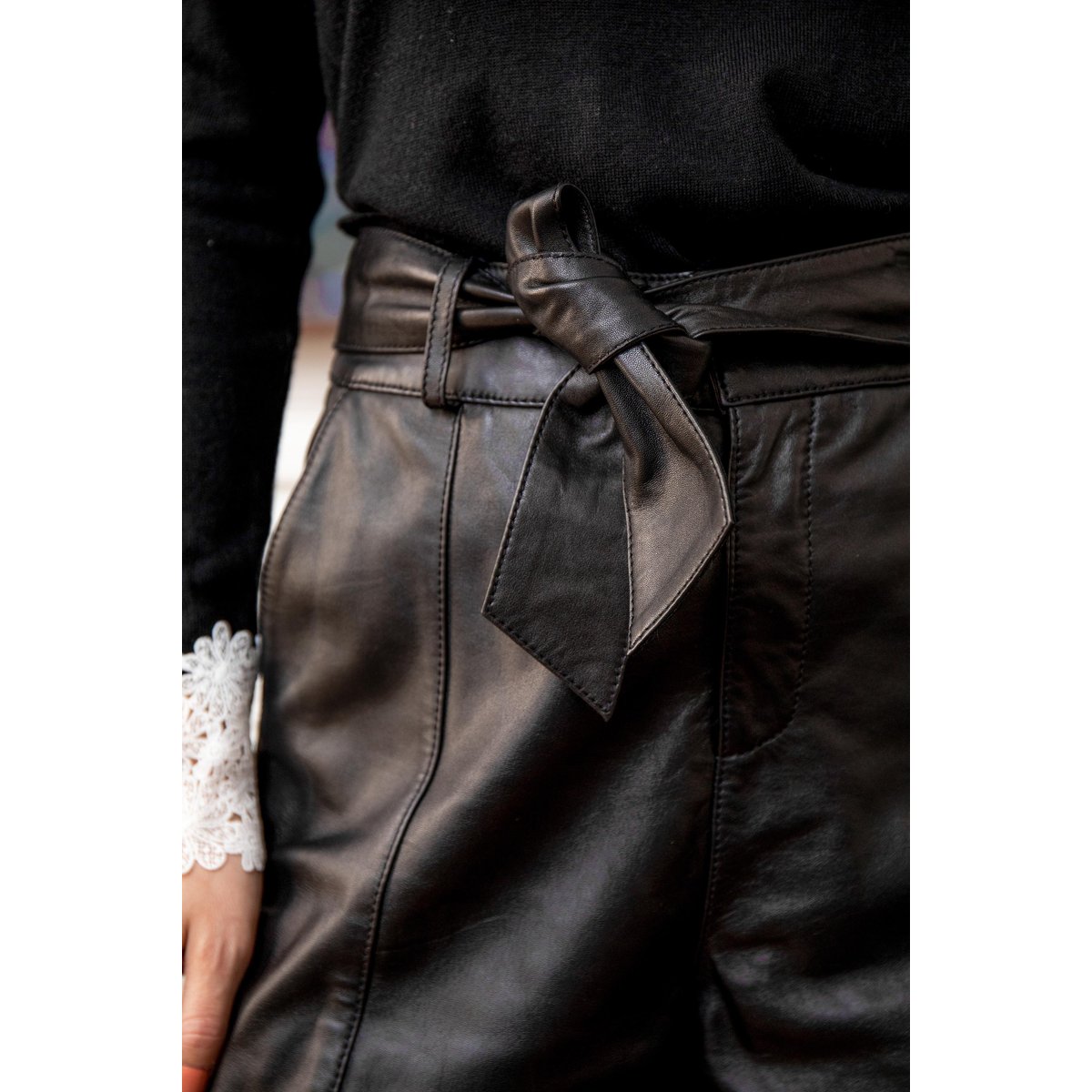 Short droit uni RACINE noir, LA PETITE ETOILE