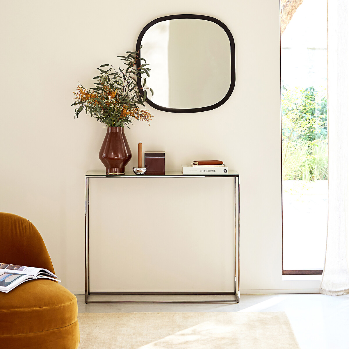 Console miroir en métal chromé, MAHAUT miroir, AM.PM