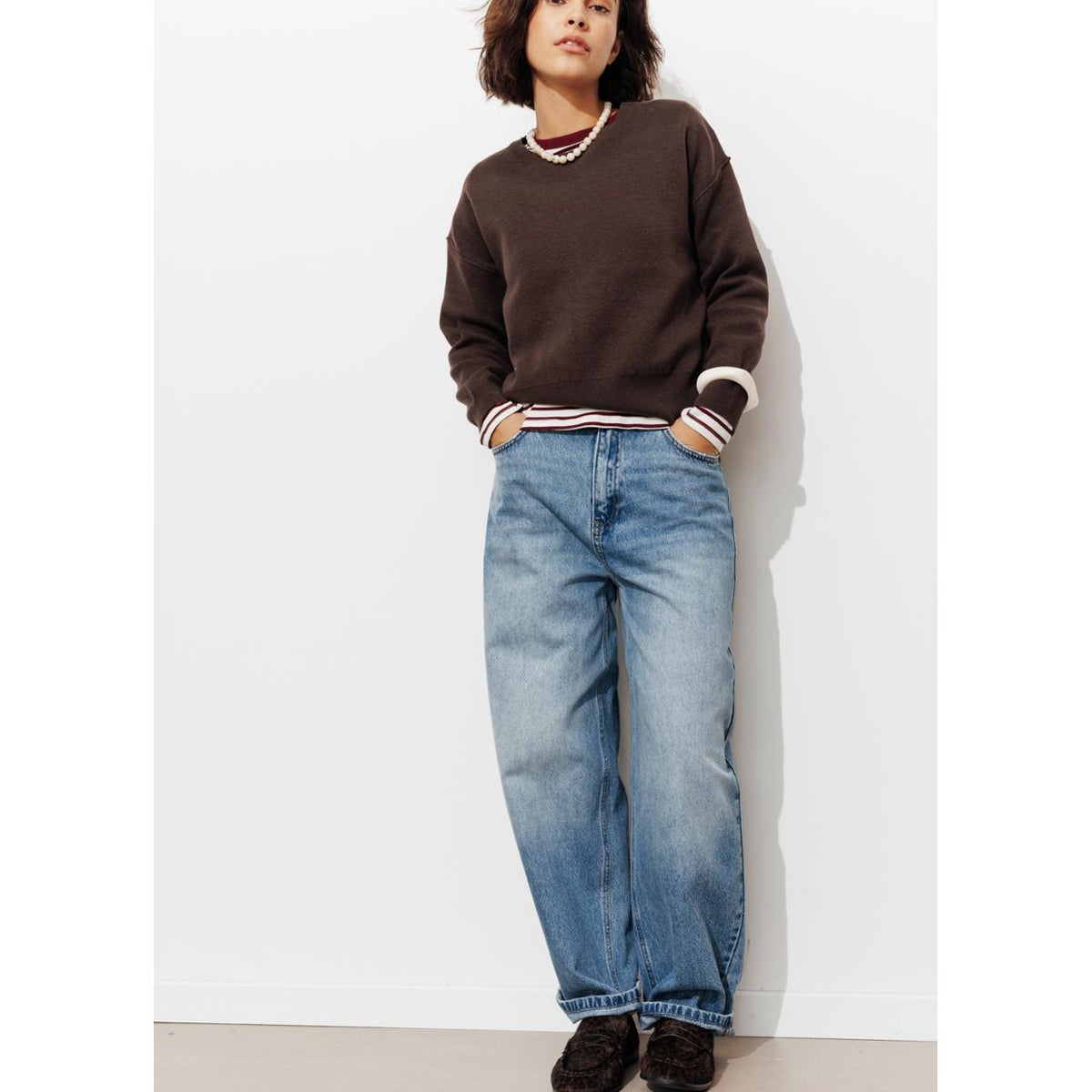 LEO jean barrel taille haute jean moyen, PROMOD