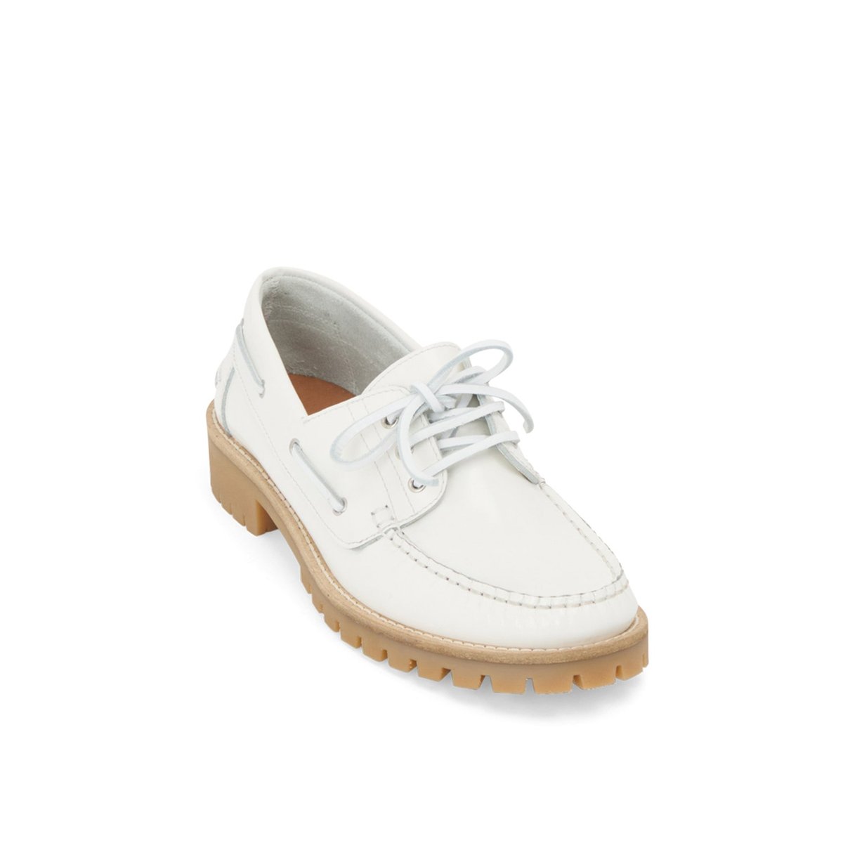 Derby en cuir BART blanc, MELLOW YELLOW