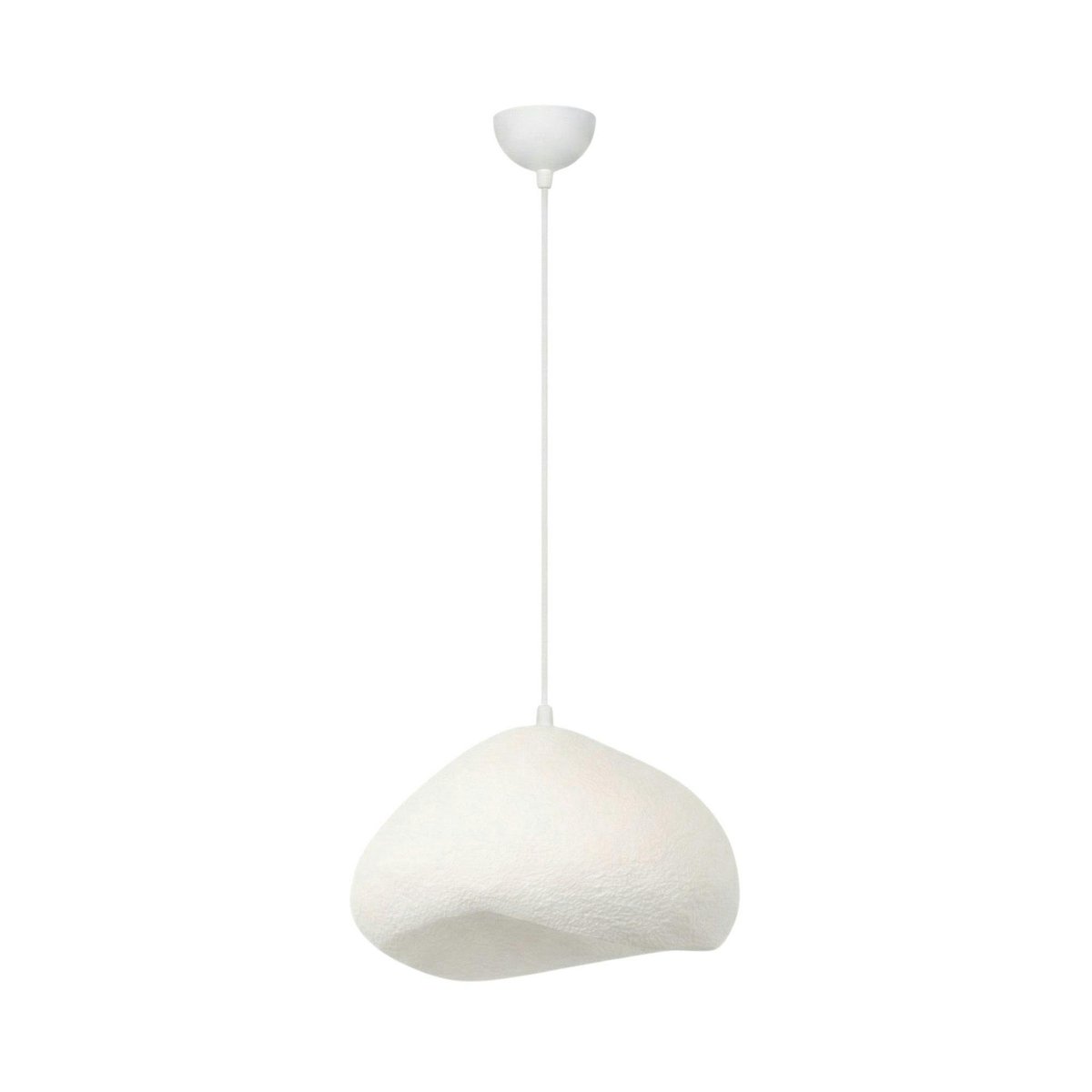 Grande suspension blanche design organique 50 cm NOXIS blanc, PIER IMPORT