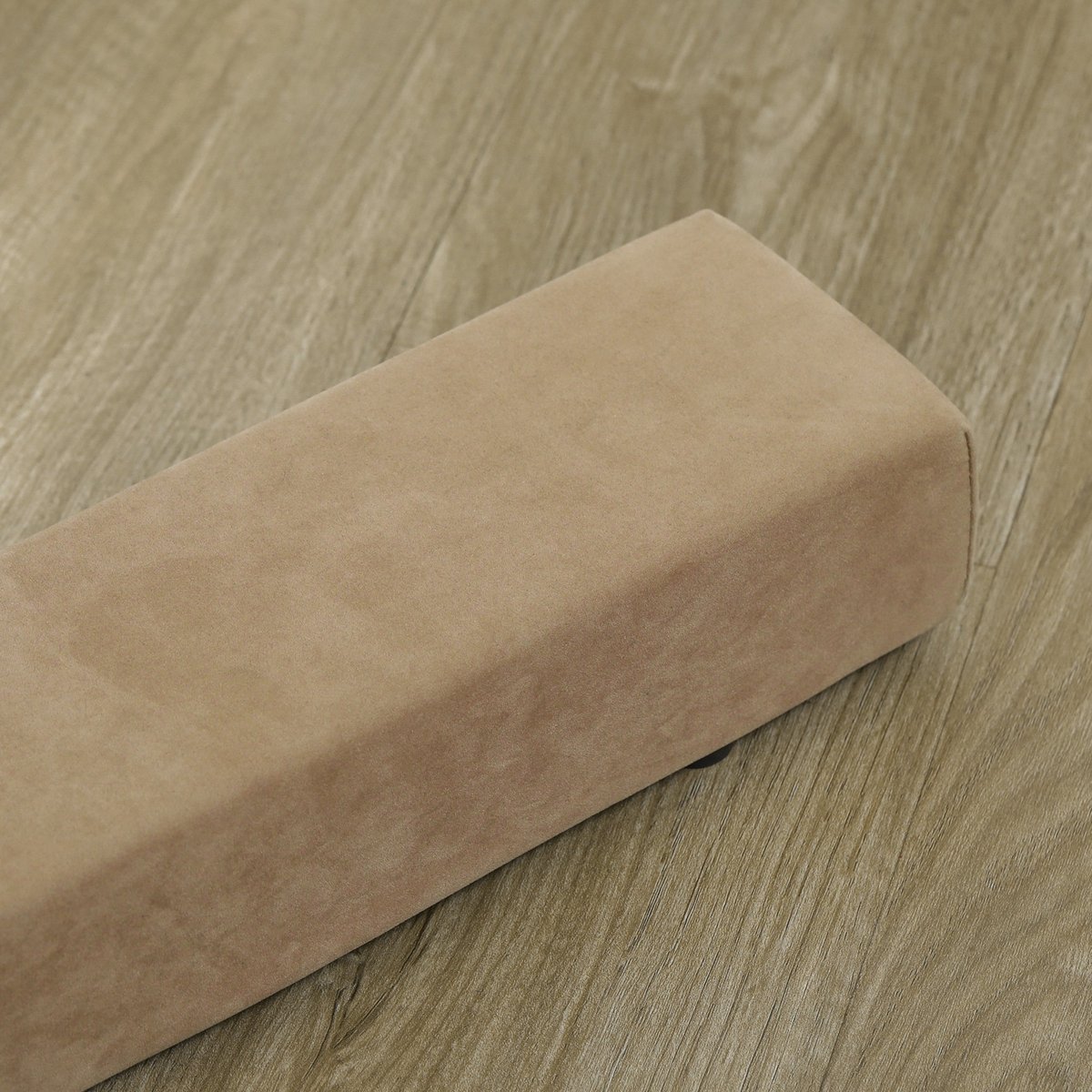 Poutre gymnastique pliable 210 cm bois de pin toucher daim marron marron, HOMCOM