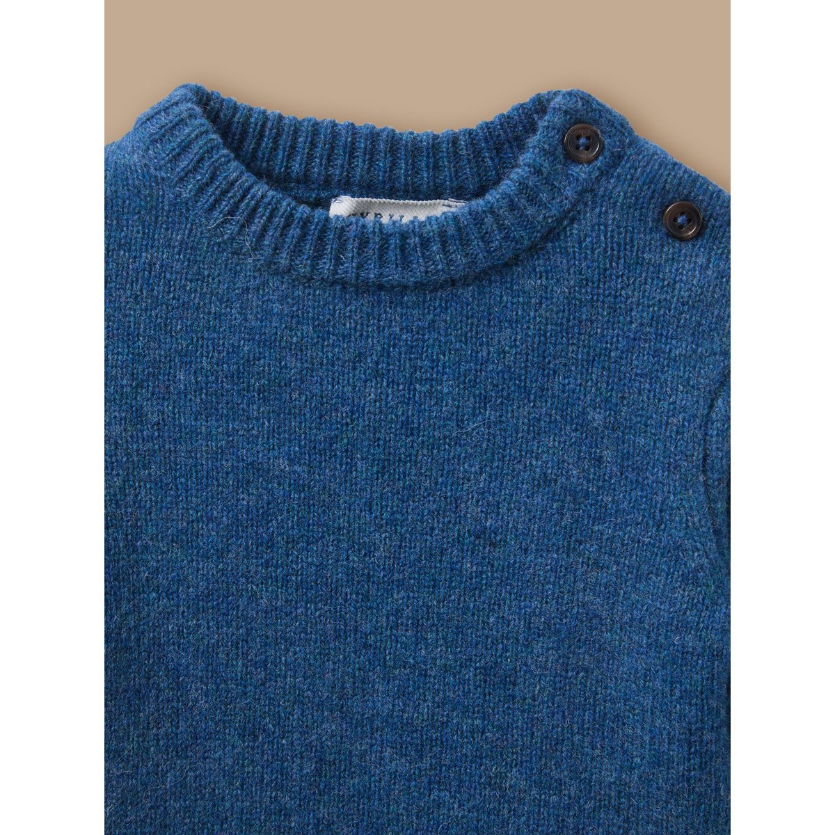 Pull en laine mérinos bleu, CYRILLUS
