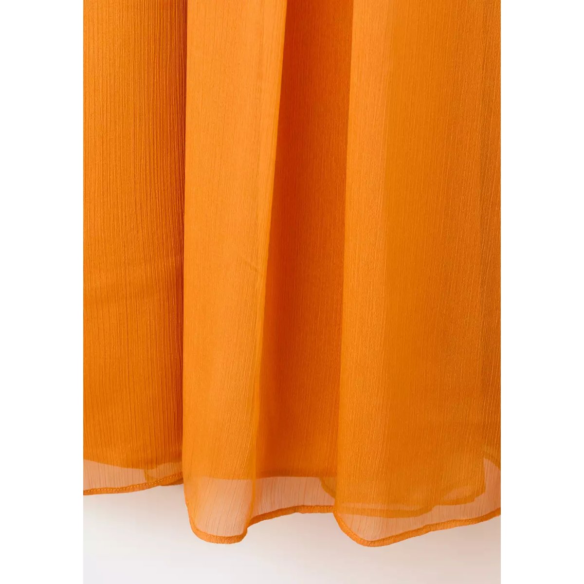 Robe en gase à décolleté en V orange, MANGO